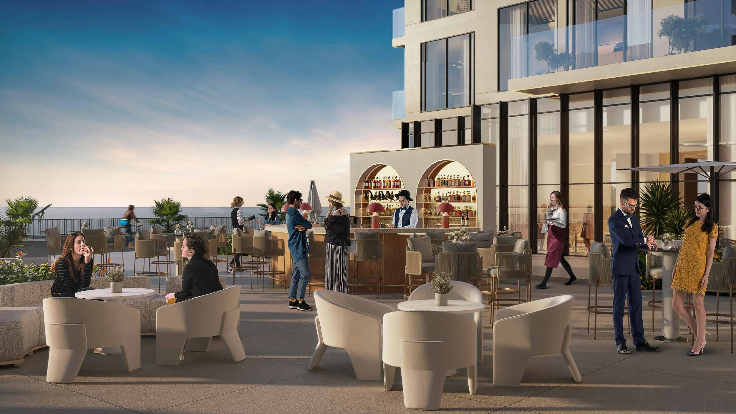 Рестораны Playa Viva — визуализация Uniestate